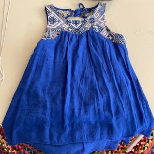 Blue/multi colored tank